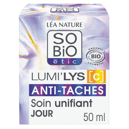 Soin Jour Eclat Anti-Tâches Lumi’lys Bio SO'BIO ETIC le pot de 50mL