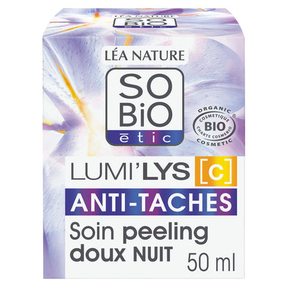 Crème Nuit Anti-Taches Lumi’lys Peeling Doux Bio SO'BIO ETIC 