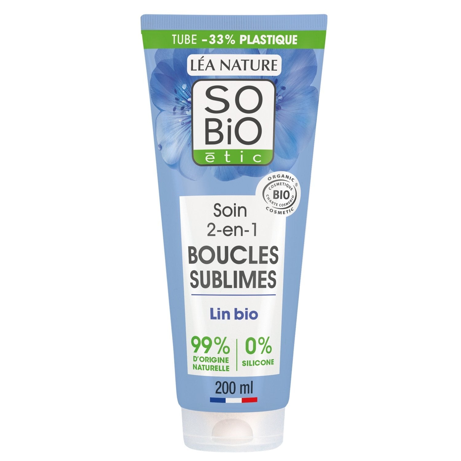 Soin Cheveux Boucles Lin SO'BIO ETIC le flacon de 200ml