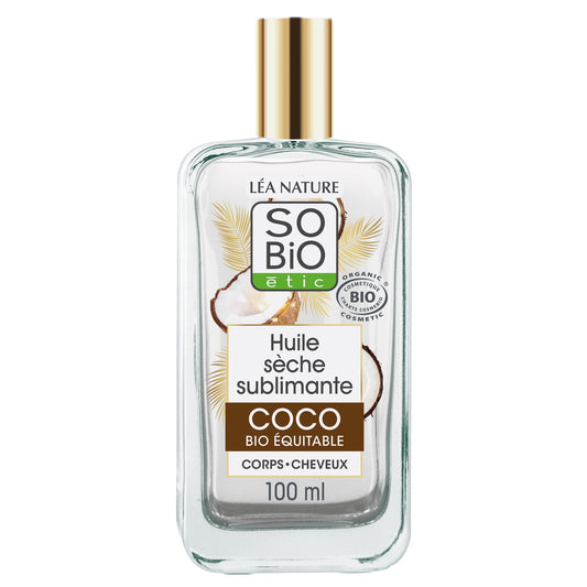 Huile Sèche Corps et Cheveux Coco Bio SO'BIO ETIC 