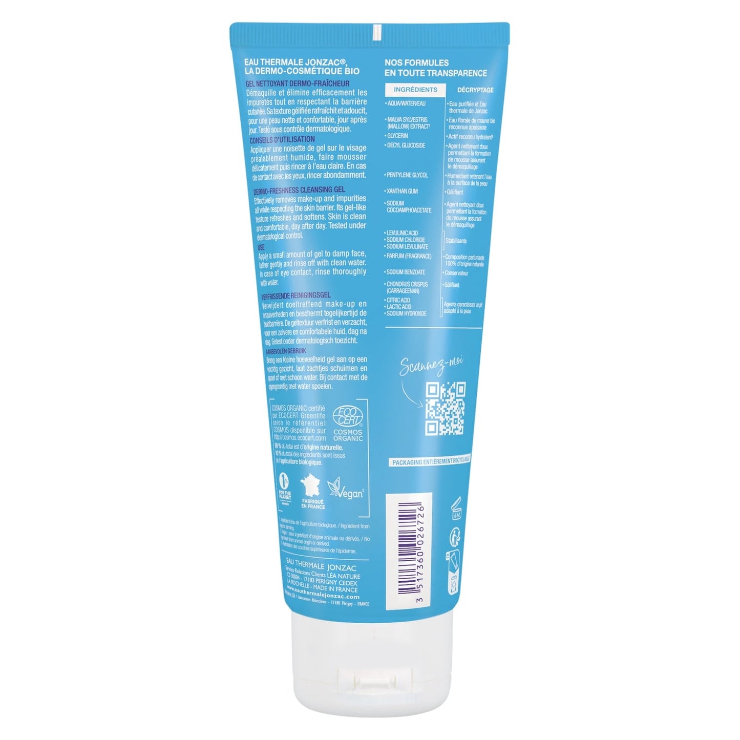 Gel nettoyant Visage Toutes Peaux Nettoyant Dermo-Fraîcheur EAU THERMALE 