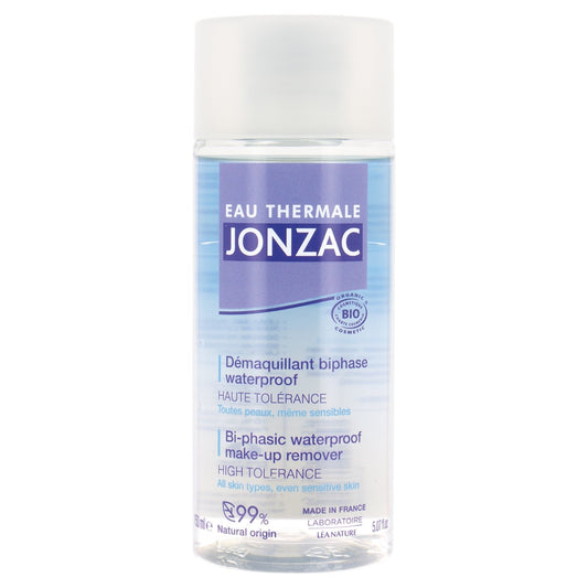 Démaquillant Visage Yeux Lèvres Waterproof Biphase EAU THERMALE JONZAC le flacon de 150mL