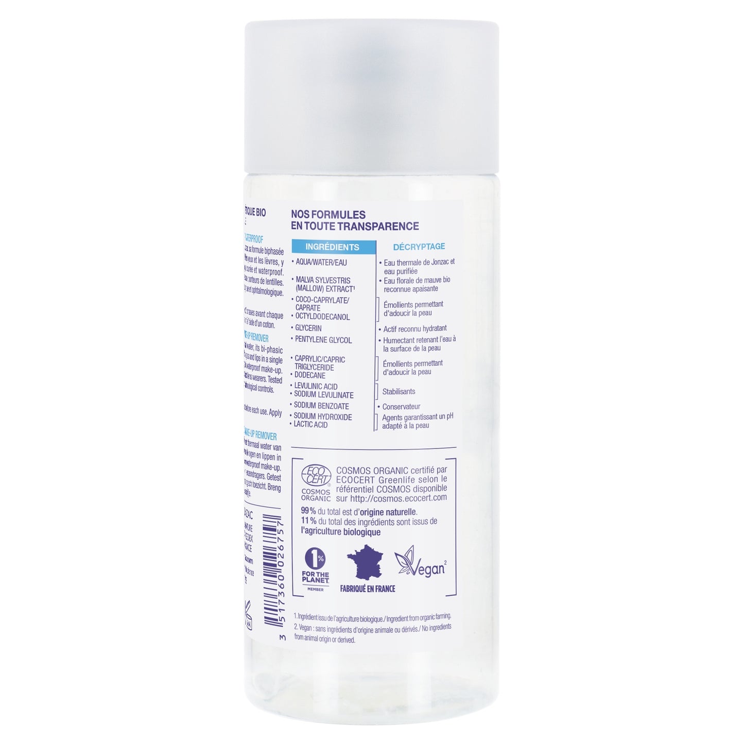 Wasserfester Zweiphasen-Make-up-Entferner für Gesicht, Augen und Lippen EAU THERMALE JONZAC