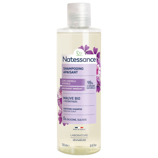 Shampoing Cuir Chevelu Sensible Apaisant à la Mauve Bio LEA NATURE le flacon de 250mL