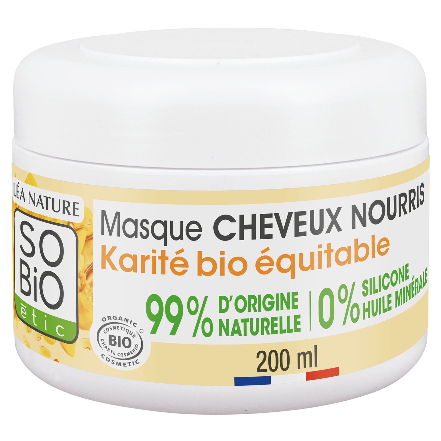 Après-Shampoing Nourrissant Cheveux Secs à Très Secs Karité Bio Equitable SO'BIO ETIC le pot 200mL