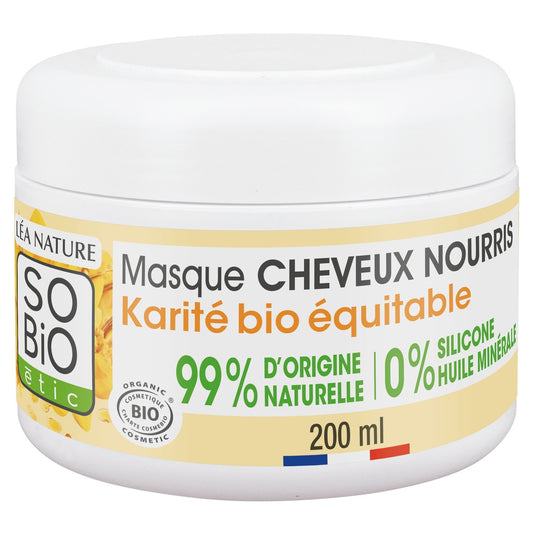 Après-Shampoing Nourrissant Cheveux Secs à Très Secs Karité Bio Equitable SO'BIO ETIC le pot 200mL