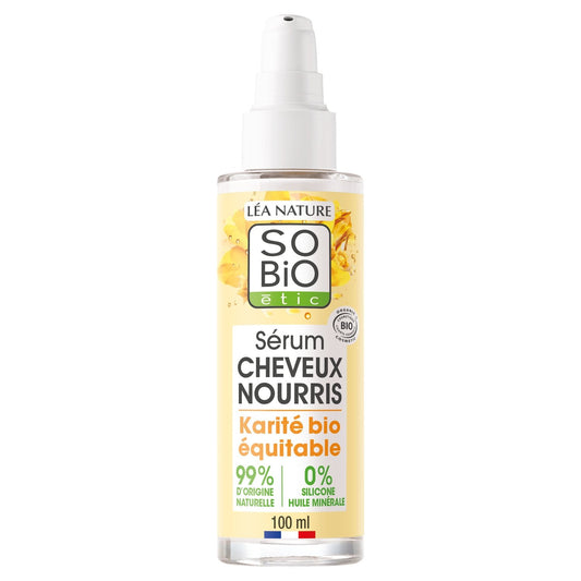Sérum Nourrissant Cheveux Secs Beurre de Karité Bio Equitable SO'BIO ETIC le flacon de 100mL