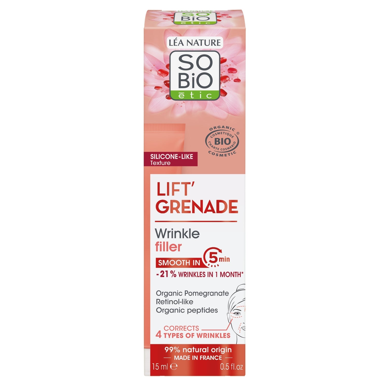 Soin Visage Combleur de Rides Lift'Grenade SO BIO ETIC 