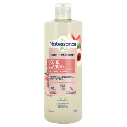 NATESSANCE Bio-Duschgel mit weißem Pfirsichduft