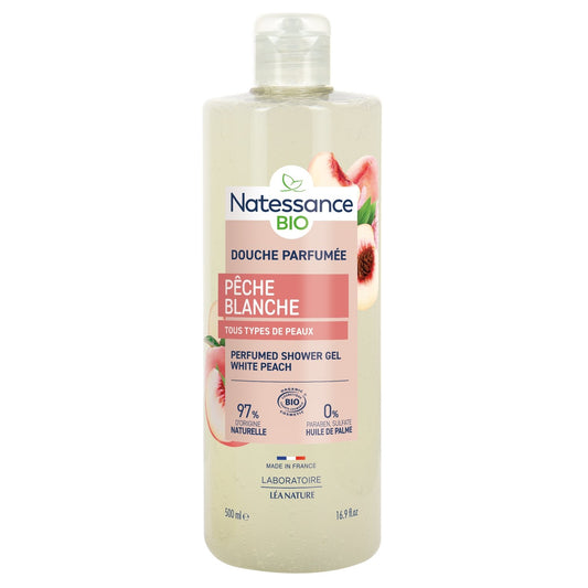 NATESSANCE Bio-Duschgel mit weißem Pfirsichduft