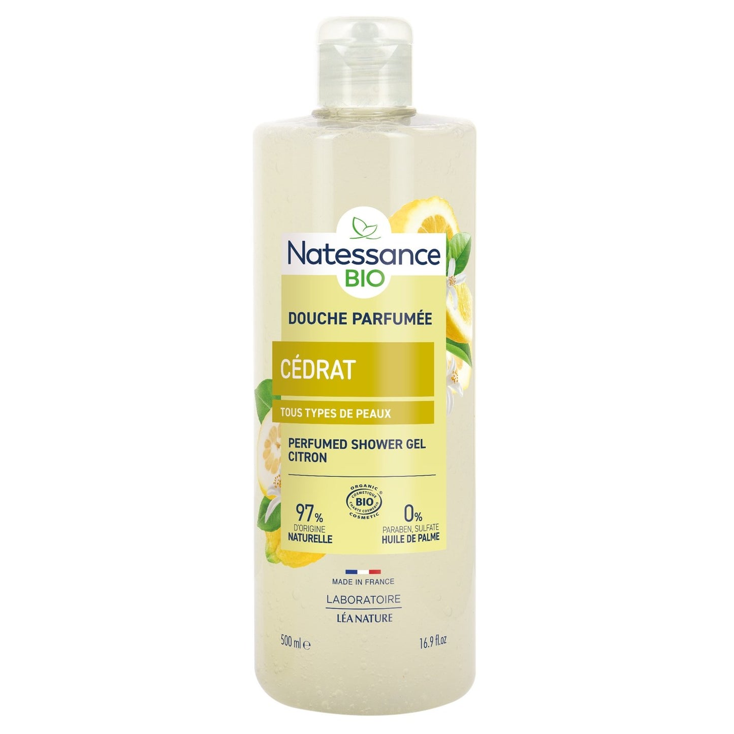 NATESSANCE Duschgel mit belebendem Bio-Zitronenduft