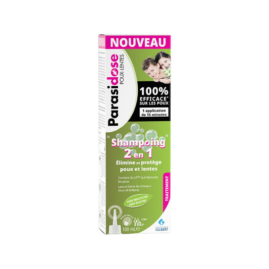 Shampoing Poux et Lentes 2 en 1 PARASIDOSE 