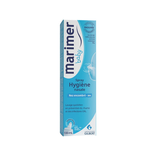 Spray Nasal Eau de Mer Isotonique Bébé Nez Encombré Ou Sec Baby MARIMER le spray de 100mL