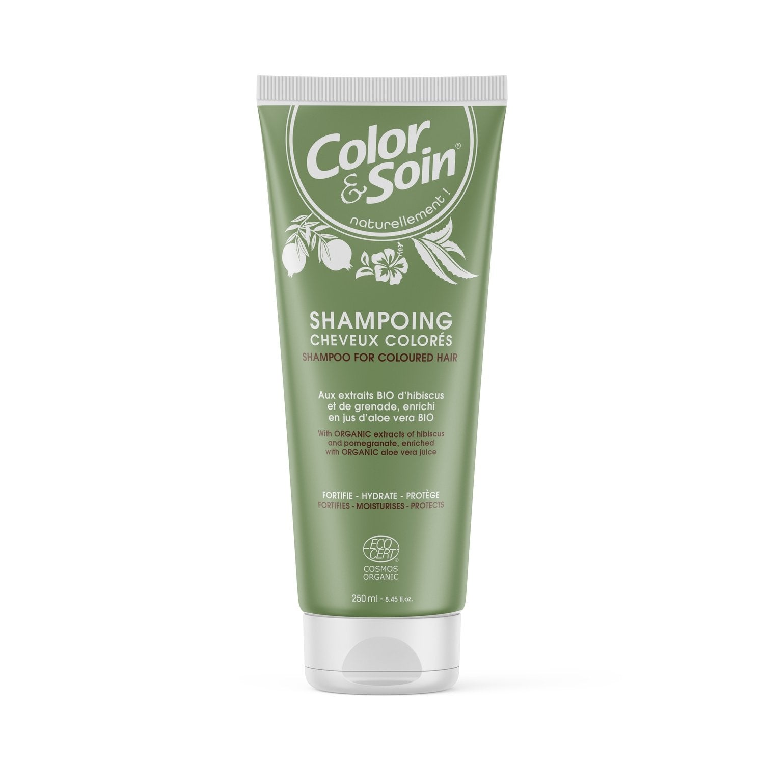 Shampoing Cheveux Colorés aux Extraits Bio d'Hibiscus et de Grenade Color & SOIN le flacon de 250mL