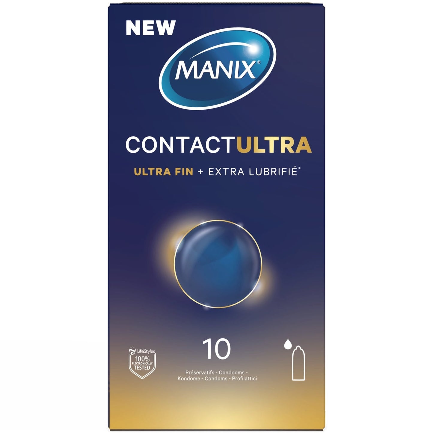 Préservatifs Contact Ultra Fin et Extra Lubrifié MANIX 