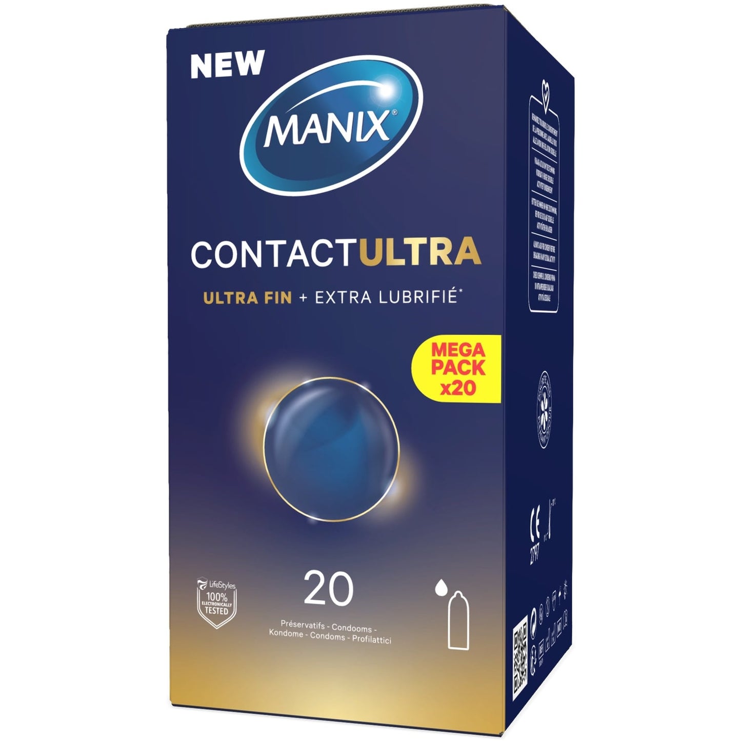 Préservatifs Ultra Fin Extra Lubrifié Contact Ultra MANIX 