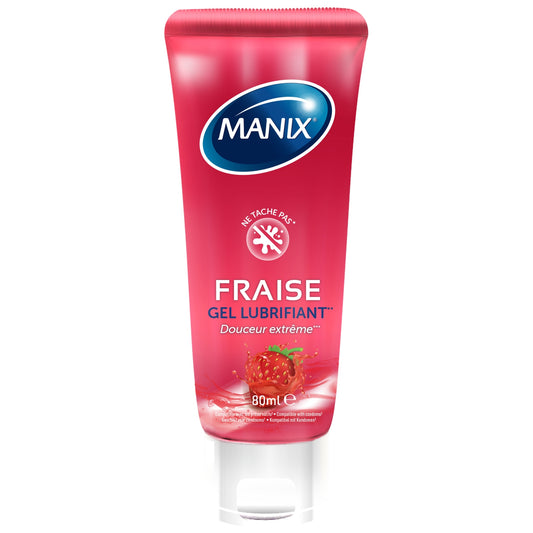 Lubrifiant Fraise, Formule Adaptée au Soulagement Temporaire de la Sécheresse Vaginale MANIX 
