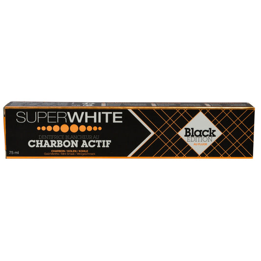 Dentifrice Blancheur Charbon Actif Black Edition SUPERWHITE 
