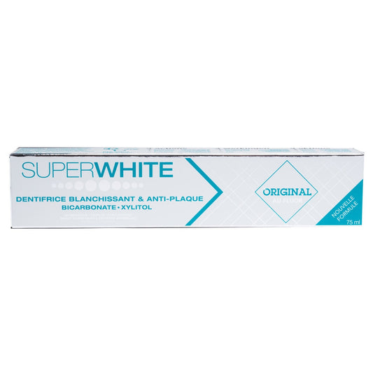 Dentifrice Blancheur Efficace et Rapide SUPERWHITE le tube de 75mL