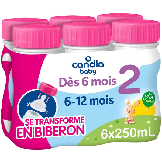 Lait Bébé Liquide Dés 6 Mois,2ème Âge CANDIA BABY