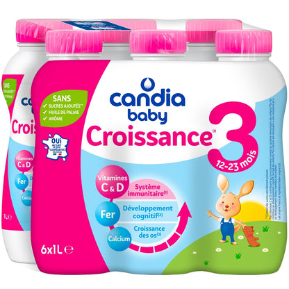 Lait Bébé Liquide 3ème Âge Dès 10 Mois Croissance CANDIA BABY
