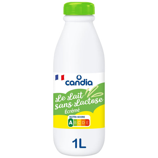 Lait Sans Lactose Écrémé CANDIA la bouteille 1L