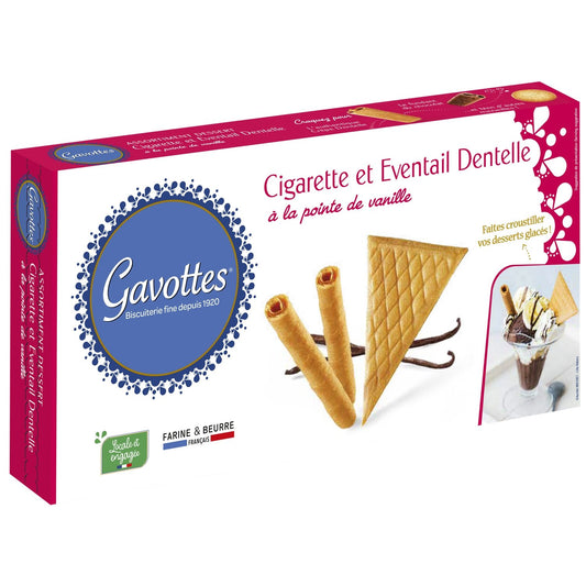 GAVOTTES Vanilla Lace Fan and Cigarette Dessert Assortment