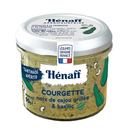 Tartinade Apéritif Courgette Noix de Cajou Grillée Basilic et Fromage HENAFF