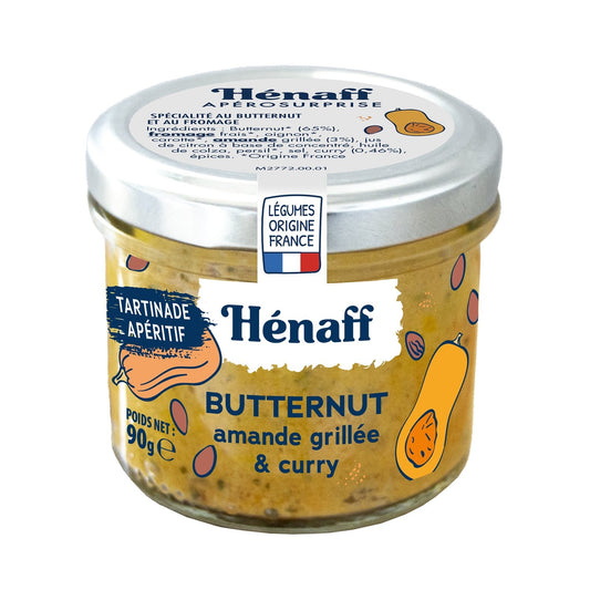 Tartinable Butternut Amande Grillée et Curry HENAFF la boite de 90g