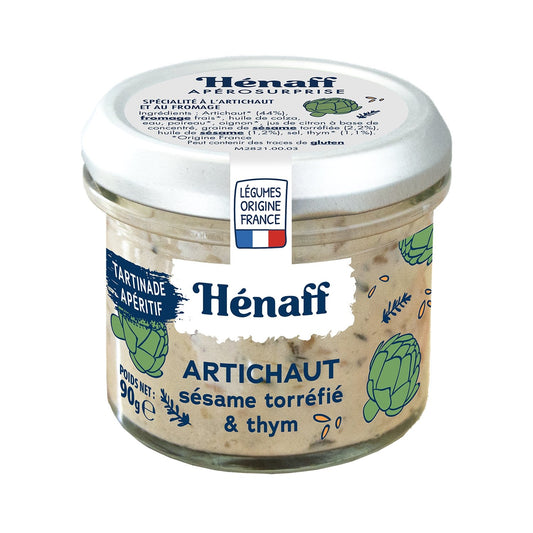 Tartinable Artichaut Sésame Thym HENAFF la boite de 90g