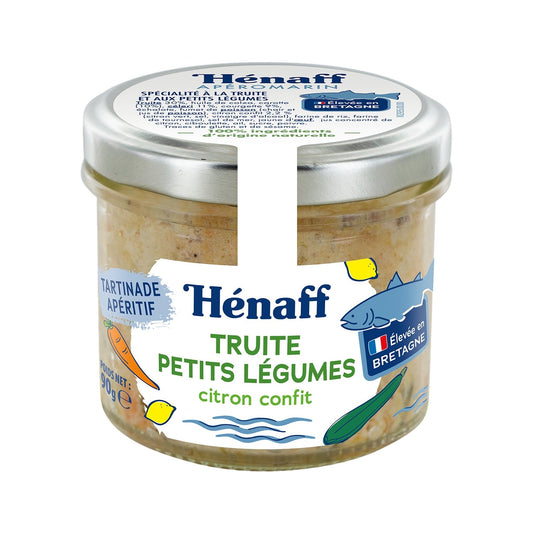 Tartinable Truite Petits Légumes Citron HENAFF le pot de 90g