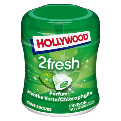 2fresh HOLLYWOOD Sugar-Free Spearmint Chewing Gum