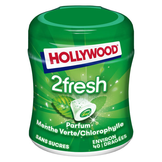 2fresh HOLLYWOOD Sugar-Free Spearmint Chewing Gum
