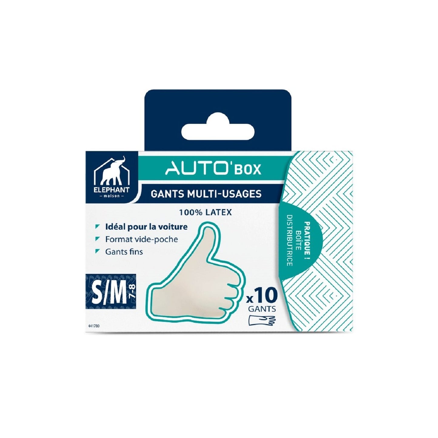 Latex Gloves S/m Auto'box ELEPHANT