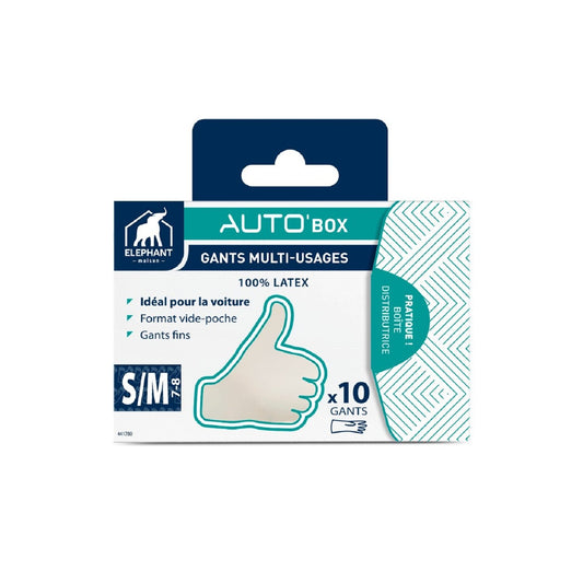Latex Gloves S/m Auto'box ELEPHANT