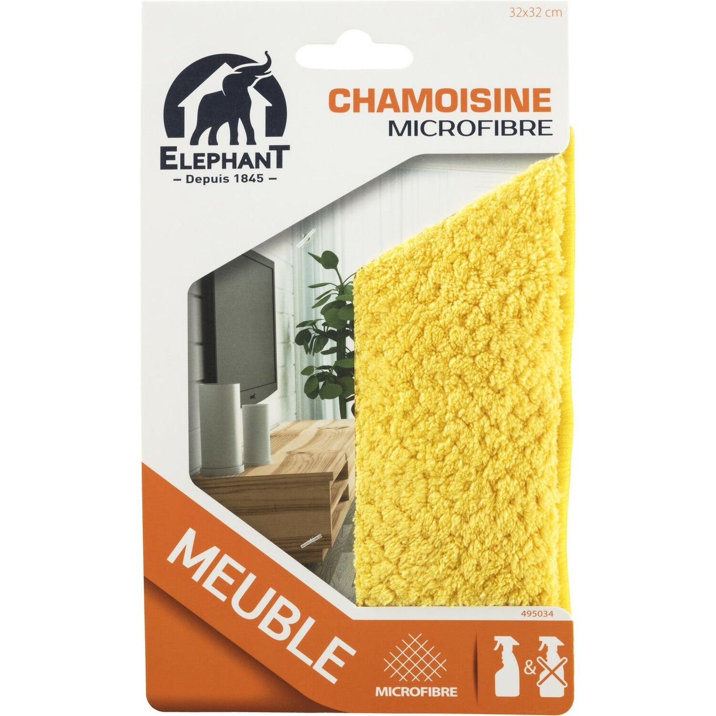 Chamoisine Meuble 32 X 32 Cm ELEPHANT LBD