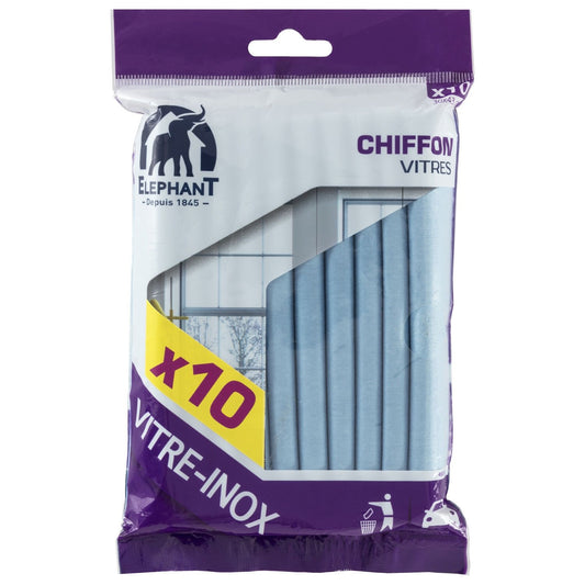 Chiffon Vitres 30x43 Cm ELEPHANT LBD les 10 chiffons