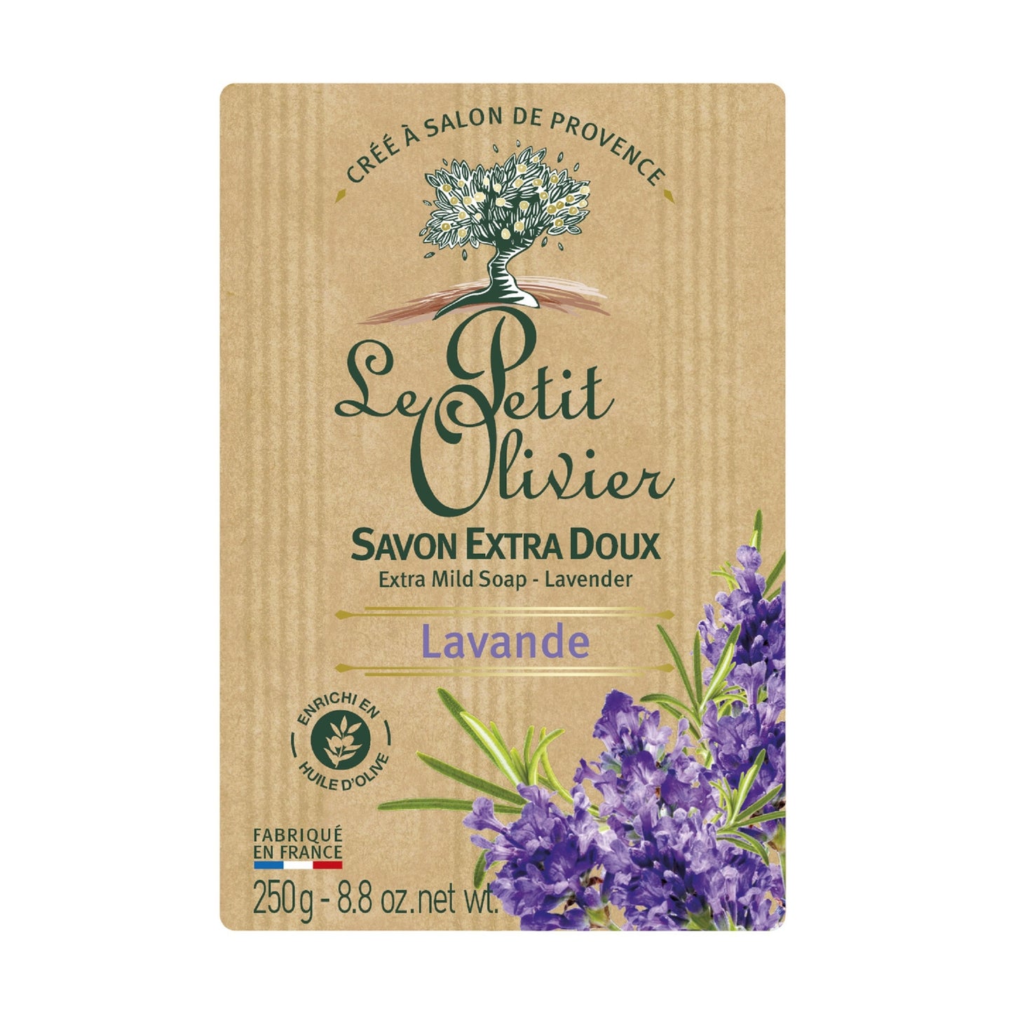 Savon Solide Extra Doux Lavande LE PETIT OLIVIER