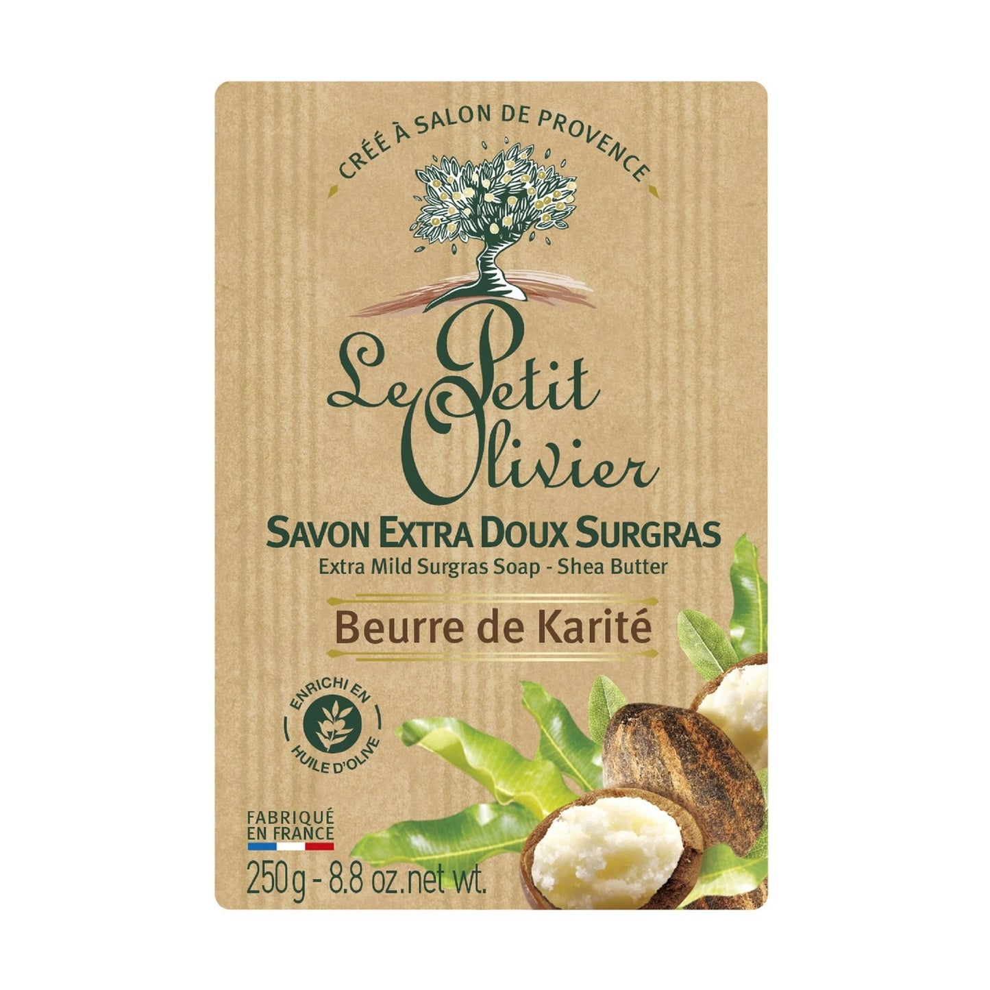 Savon Solide Corps Extra Doux Surgras Karité LE PETIT OLIVIER