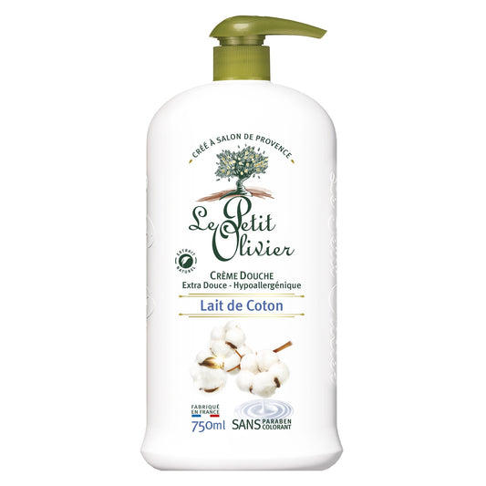 LE PETIT OLIVIER Extra Gentle Cotton Milk Shower Cream