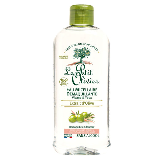 Eau Micellaire Démaquillante Hypoallergénique LE PETIT OLIVIER le flacon de 400mL