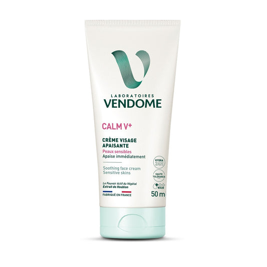 Crème Visage Calm V+ Crème Apaisante Peaux Sensibles LABORATOIRES VENDOME le flacon de 50mL