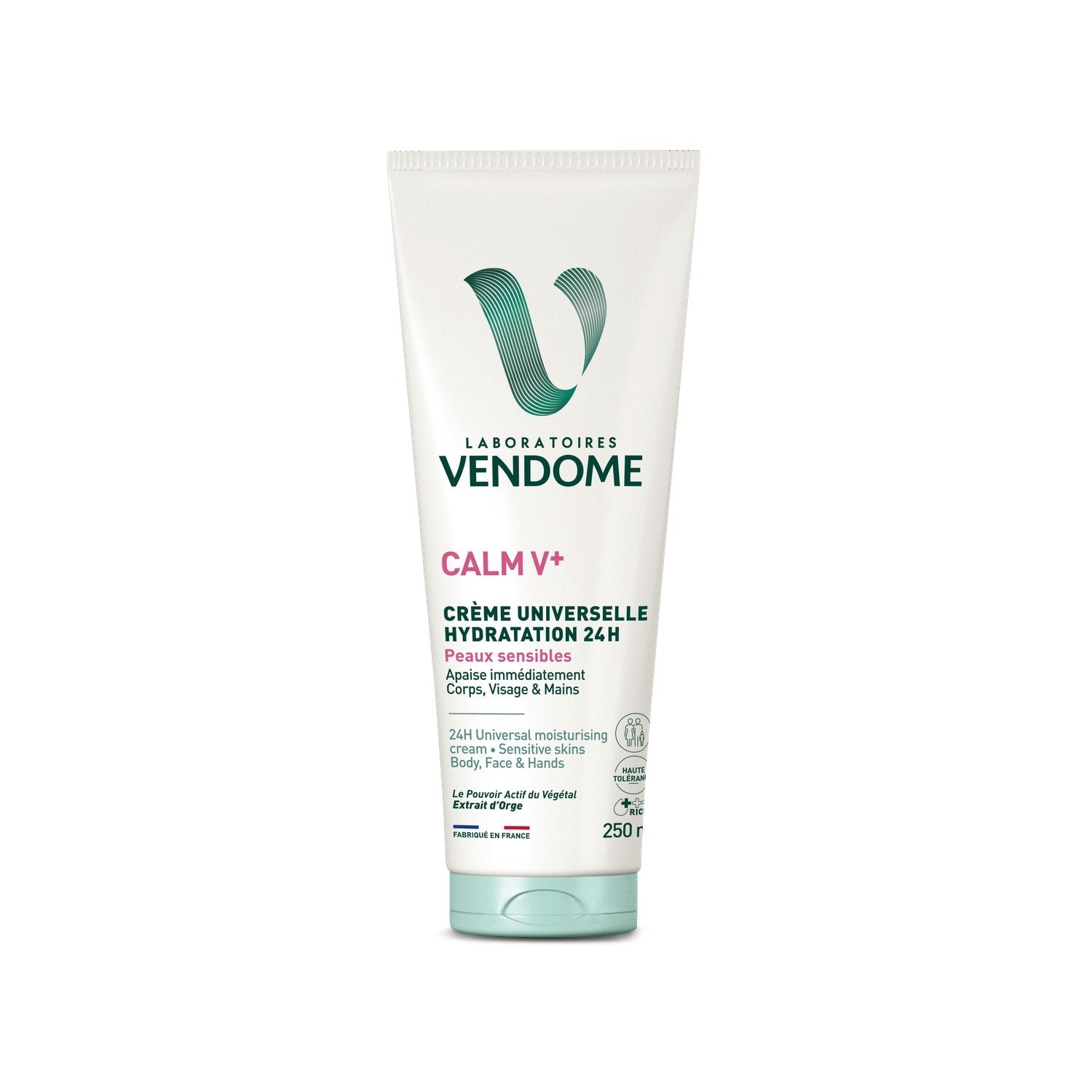 Crème Universelle Corps Peaux Sensibles Hydratation 24h Calm V+ LABORATOIRES VENDOME le flacon de 250mL