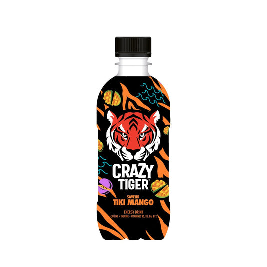 Boisson Énergisante Goût Tiki Mango CRAZY TIGER la bouteille de 35cL
