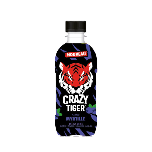 Soda Énergisante Gazeuse Myrtille CRAZY TIGER 