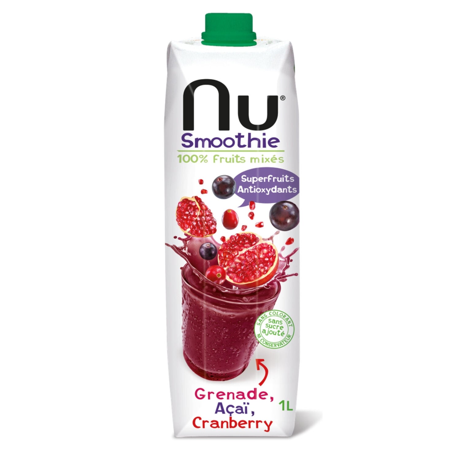 Boisson Smoothie Grenade Açaï et Cranberry NU 