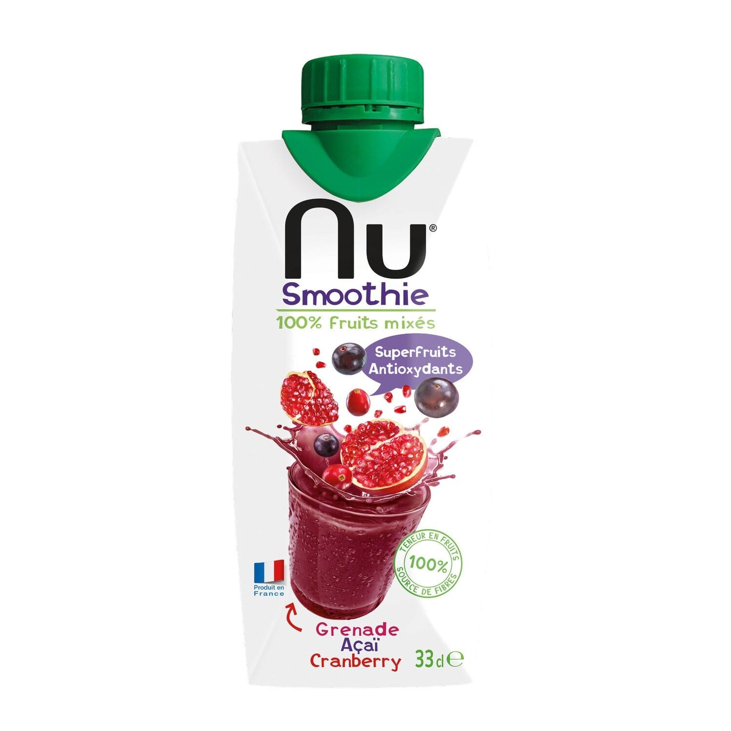 Boisson Smoothie Grenade Açaï et Cranberry NU 