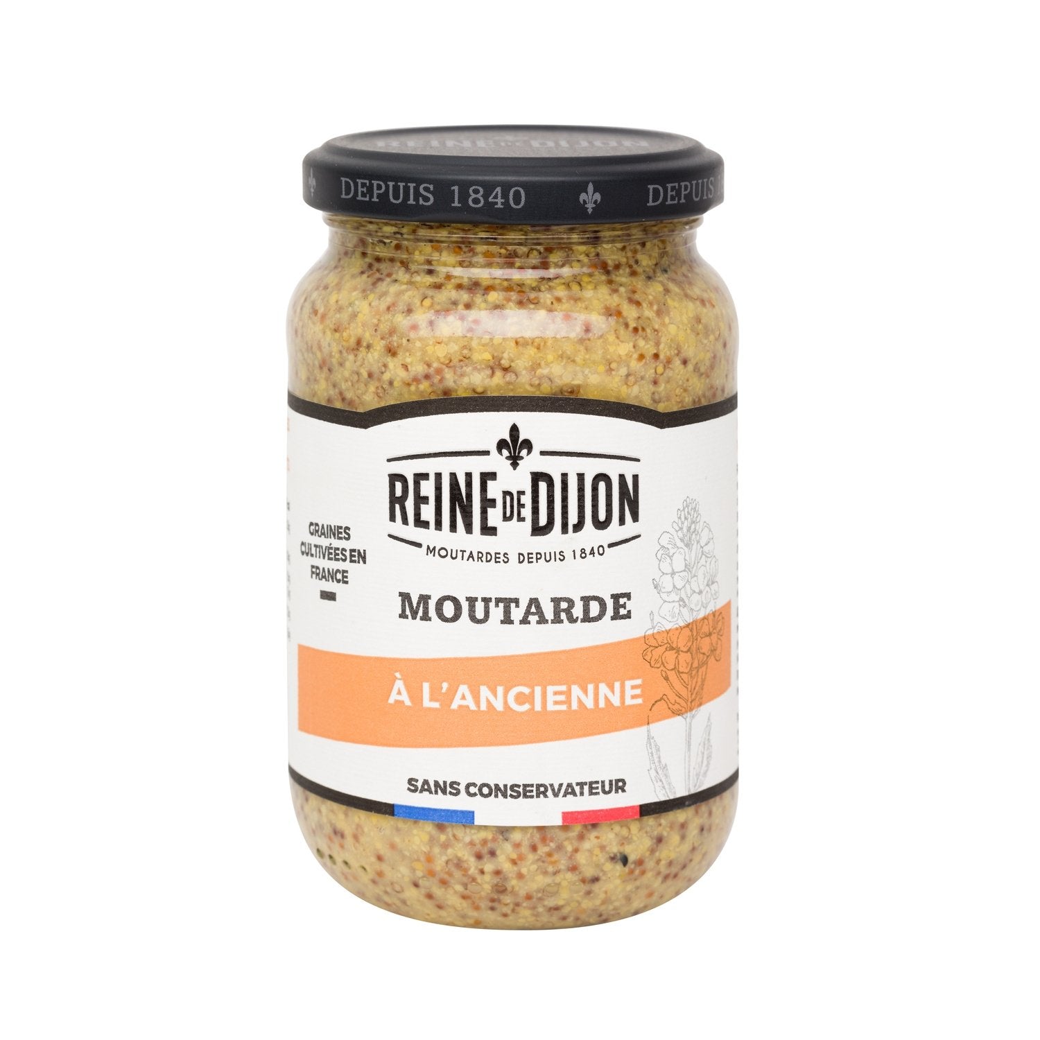 Moutarde à L Ancienne REINE DE DIJON le pot de 350g