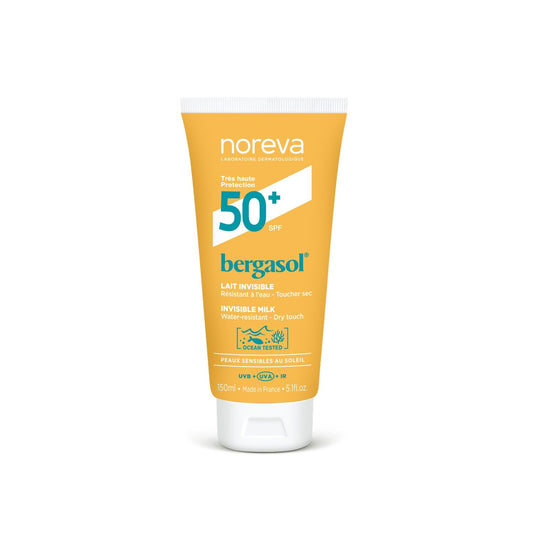 Crème Solaire Peau Sensible Très Haute Protection Spf 50+ Invisible BERGASOL le flacon de 75mL