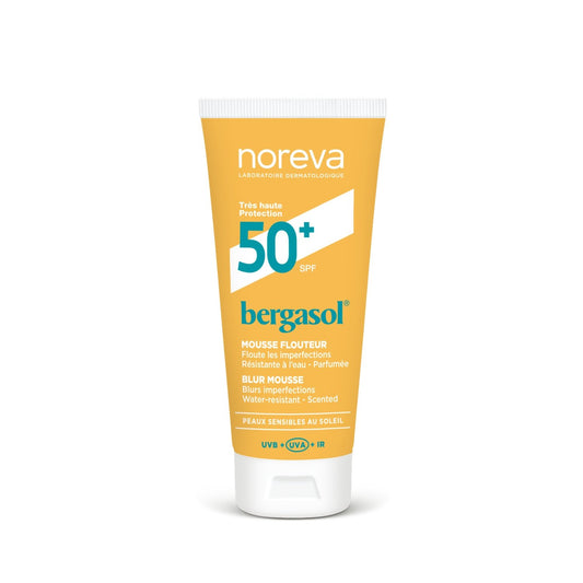 Crème Solaire Visage Très Haute Protection Spf 50+ Texture Flouteur Bergasol NOREVA le tube de 50mL